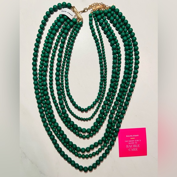 BaubleBar NWT Green Beaded Necklace - Picture 2 of 3